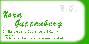nora guttenberg business card